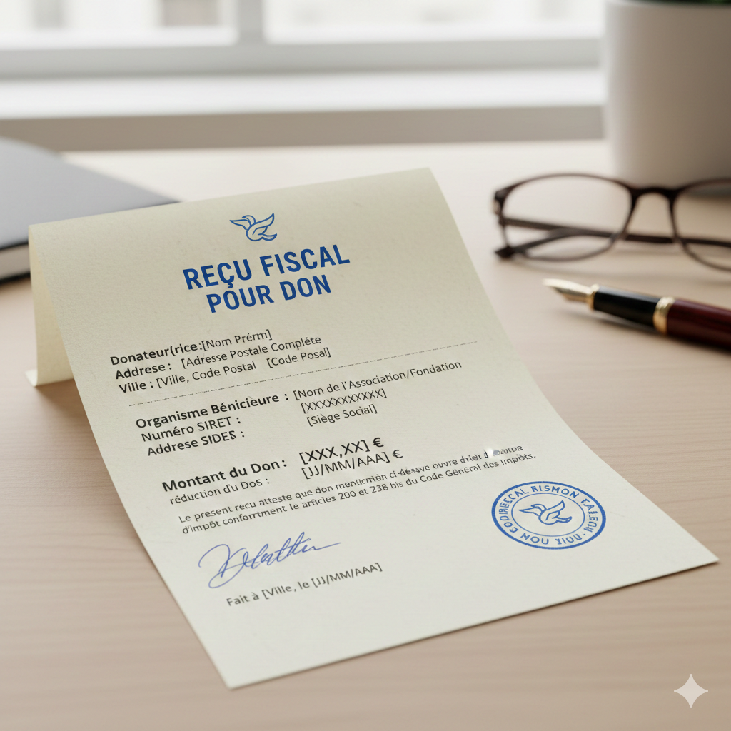Reçu fiscal obtenue suite à un don à une association